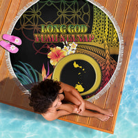 Vanuatu Shefa Day Beach Blanket Sand Drawing Melanesian