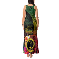 Vanuatu Shefa Day Tank Maxi Dress Sand Drawing Melanesian LT03 - Polynesian Pride