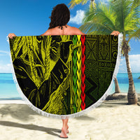 Hawaiian Reggae Music Beach Blanket Jamaica Singer Tribal Polynesian and Hibiscus