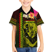 Hawaiian Reggae Music Hawaiian Shirt Jamaica Singer Tribal Polynesian and Hibiscus LT03 - Polynesian Pride