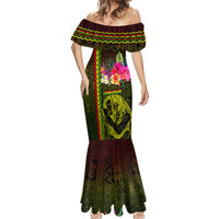 Hawaiian Reggae Music Mermaid Dress Jamaica Singer Tribal Polynesian and Hibiscus LT03 - Polynesian Pride