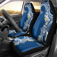 Aloha Polynesian Plumeria Flower Car Seat Cover Blue Color