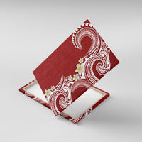 Aloha Polynesian Plumeria Flower Canvas Wall Art Red Color