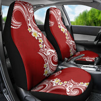 Aloha Polynesian Plumeria Flower Car Seat Cover Red Color