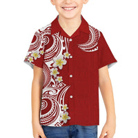 Aloha Polynesian Plumeria Flower Hawaiian Shirt Red Color LT03 - Polynesian Pride