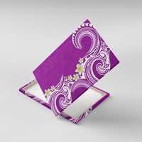 Aloha Polynesian Plumeria Flower Canvas Wall Art Purple Color