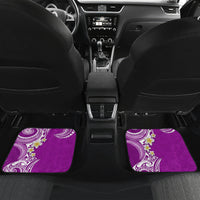 Aloha Polynesian Plumeria Flower Car Mats Purple Color