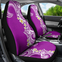 Aloha Polynesian Plumeria Flower Car Seat Cover Purple Color