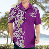 Aloha Polynesian Plumeria Flower Hawaiian Shirt Purple Color LT03 - Polynesian Pride