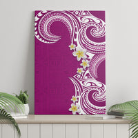 Aloha Polynesian Plumeria Flower Canvas Wall Art Pink Color