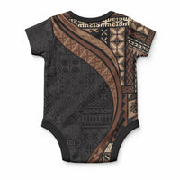 Samoa Siapo Motif and Tapa Pattern Half Style Baby Onesie