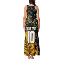 Custom New Zealand and Australia Rugby Tank Maxi Dress Maori Warrior With Aboriginal Version