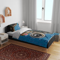 Fiji Palm Tree and Australia Kangaroo Bedding Set Aboriginal Mix Tapa Pattern LT03 - Polynesian Pride
