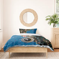 Fiji Palm Tree and Australia Kangaroo Bedding Set Aboriginal Mix Tapa Pattern LT03 - Polynesian Pride