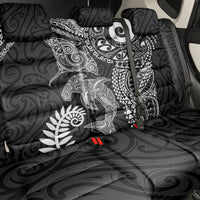 Aotearoa Maori Sea Animals Tribal Back Car Seat Cover Manta Ray and Shark Moko Pattern Black Color