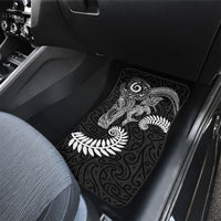 Aotearoa Maori Sea Animals Tribal Car Mats Manta Ray and Shark Moko Pattern Black Color LT03 - Polynesian Pride