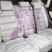 Aotearoa Maori Sea Animals Tribal Back Car Seat Cover Manta Ray and Shark Moko Pattern Pink Color
