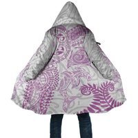 Aotearoa Maori Sea Animals Tribal Cloak Manta Ray and Shark Moko Pattern Pink Color