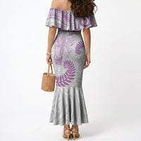 Aotearoa Maori Sea Animals Tribal Mermaid Dress Manta Ray and Shark Moko Pattern Pink Color LT03 - Polynesian Pride