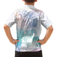 Aotearoa Maori Sea Animals Tribal Hawaiian Shirt Manta Ray and Shark Moko Pattern Sweet Pastel LT03 - Polynesian Pride