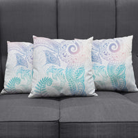 Aotearoa Maori Sea Animals Tribal Pillow Cover Manta Ray and Shark Moko Pattern Sweet Pastel