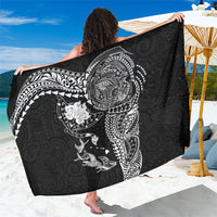 Hawaiian Manta Ray Tribal Sarong Polynesian Art Motifs Black Color