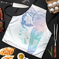 Hawaiian Manta Ray Tribal Apron Polynesian Art Motifs Sweet Pastel