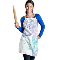 Hawaiian Manta Ray Tribal Apron Polynesian Art Motifs Sweet Pastel