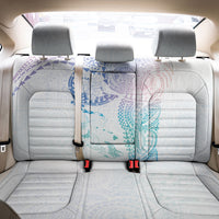 Hawaiian Manta Ray Tribal Back Car Seat Cover Polynesian Art Motifs Sweet Pastel