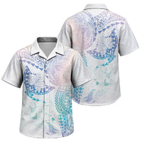 Hawaiian Manta Ray Tribal Family Matching Summer Maxi Dress and Hawaiian Shirt Polynesian Art Motifs Sweet Pastel LT03 Son's Shirt Multicolor - Polynesian Pride