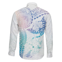 Hawaiian Manta Ray Tribal Family Matching Tank Maxi Dress and Hawaiian Shirt Polynesian Art Motifs Sweet Pastel LT03 Son's Shirt Multicolor - Polynesian Pride