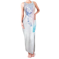 Hawaiian Manta Ray Tribal Family Matching Tank Maxi Dress and Hawaiian Shirt Polynesian Art Motifs Sweet Pastel LT03 Mom's Dress Multicolor - Polynesian Pride