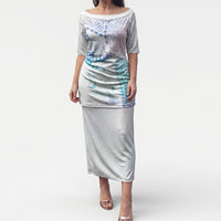 Hawaiian Manta Ray Tribal Puletasi Polynesian Art Motifs Sweet Pastel LT03 Long Dress Multicolor - Polynesian Pride
