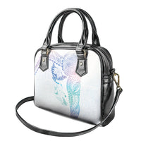 Hawaiian Manta Ray Tribal Shoulder Handbag Polynesian Art Motifs Sweet Pastel