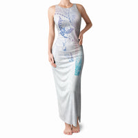 Hawaiian Manta Ray Tribal Tank Maxi Dress Polynesian Art Motifs Sweet Pastel LT03 Women Multicolor - Polynesian Pride