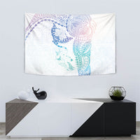 Hawaiian Manta Ray Tribal Tapestry Polynesian Art Motifs Sweet Pastel