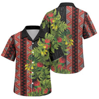 Maori Tukutuku Family Matching Puletasi and Hawaiian Shirt with Ferns Pohutukawa and Kowhai Tribal Moko Patterns LT03 Son's Shirt Multicolor - Polynesian Pride