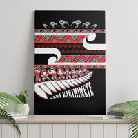 New Zealand Christmas Canvas Wall Art Funny Santa Claus Haka Dance with Tukutuku