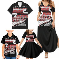 New Zealand Christmas Family Matching Summer Maxi Dress and Hawaiian Shirt Funny Santa Claus Haka Dance with Tukutuku