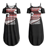 New Zealand Christmas Family Matching Summer Maxi Dress and Hawaiian Shirt Funny Santa Claus Haka Dance with Tukutuku