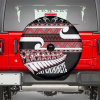 New Zealand Christmas Spare Tire Cover Funny Santa Claus Haka Dance with Tukutuku