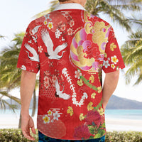 Hawaiian and Japanese Culture Together Hawaiian Shirt Kakau Tribal Pattern and Irezumi Art Red Color LT03 - Polynesian Pride