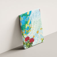 Japanese and Hawaiian Culture Fusion Canvas Wall Art Irezumi with Turtles and Lei Kakau Pattern Fresh Vibe LT03 - Polynesian Pride
