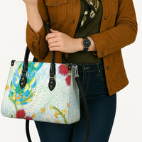 Japanese and Hawaiian Culture Fusion Leather Bag Irezumi with Turtles and Lei Kakau Pattern Fresh Vibe LT03 - Polynesian Pride