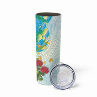 Japanese and Hawaiian Culture Fusion Skinny Tumbler Irezumi with Turtles and Lei Kakau Pattern Fresh Vibe LT03 - Polynesian Pride