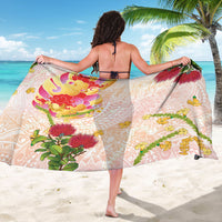 Japanese and Hawaiian Culture Fusion Sarong Irezumi with Turtles and Lei Kakau Pattern Sunset Vibe LT03 - Polynesian Pride