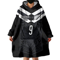 Aotearoa Rugby Custom Wearable Blanket Hoodie Maori Tribal Motifs Stripes-Sporty Style LT03 - Polynesian Pride