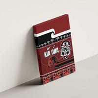 New Zealand Culture Canvas Wall Art Kia Ora Aotearoa Moko Tattoo Mask with Waka and Maori Art Pattern LT03 - Polynesian Pride
