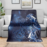 New Zealand Gecko Maori Art Tattoo Blanket Matariki Mode