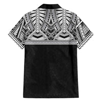 Samoan Traditional Art Tattoos Family Matching Mermaid Dress and Hawaiian Shirt Tatau Tribal Motifs with Ula Fala Black LT03 - Polynesian Pride